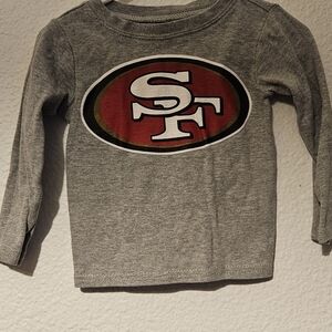 NFL Gray and Red Kids Long Sleeve Shirt